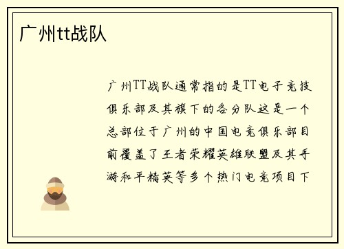 广州tt战队